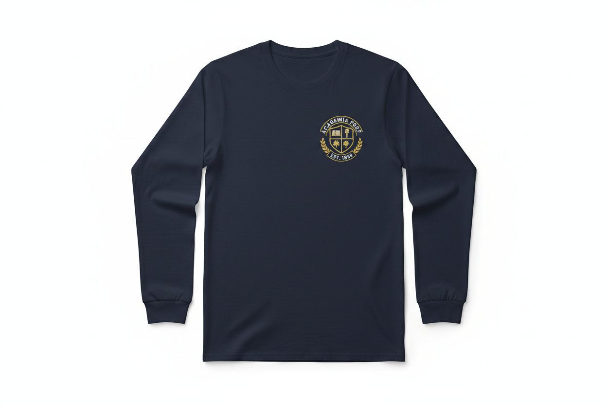 Long Sleeve T shirt with school logo
